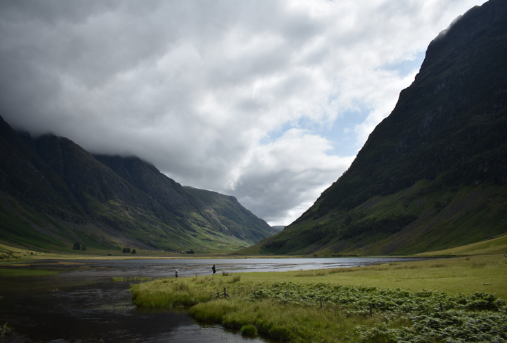 The view os the scottish highlands, taken near Inverness, Scotland